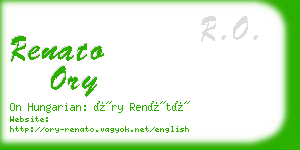 renato ory business card